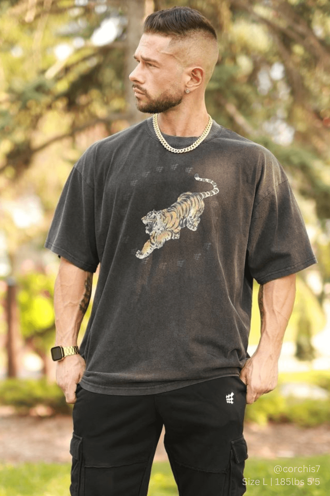 Jed North Vintage Oversized T-Shirt - Tiger Logo 2.0