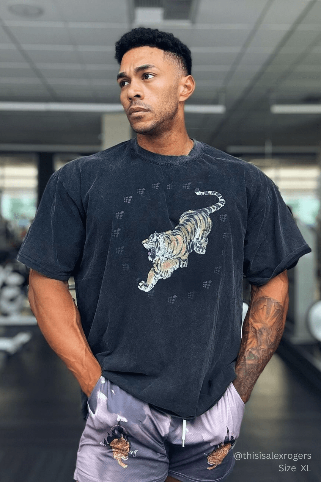 Jed North Vintage Oversized T-Shirt - Tiger Logo 2.0