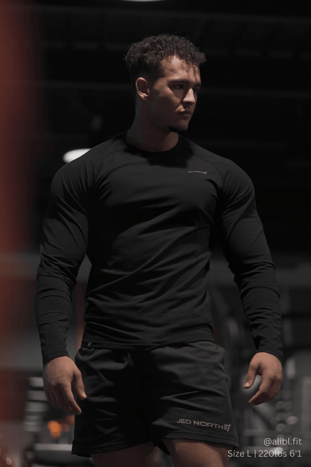 Jed North Titan Muscle-Fit Long Sleeve T-Shirt - Black