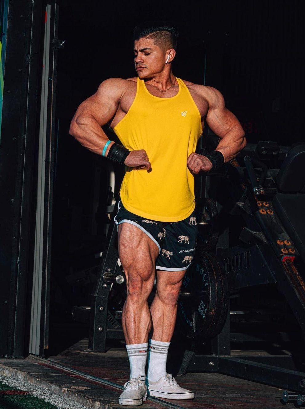 Jed North Fast-Dry Bodybuilding Workout Stringer - Gelb