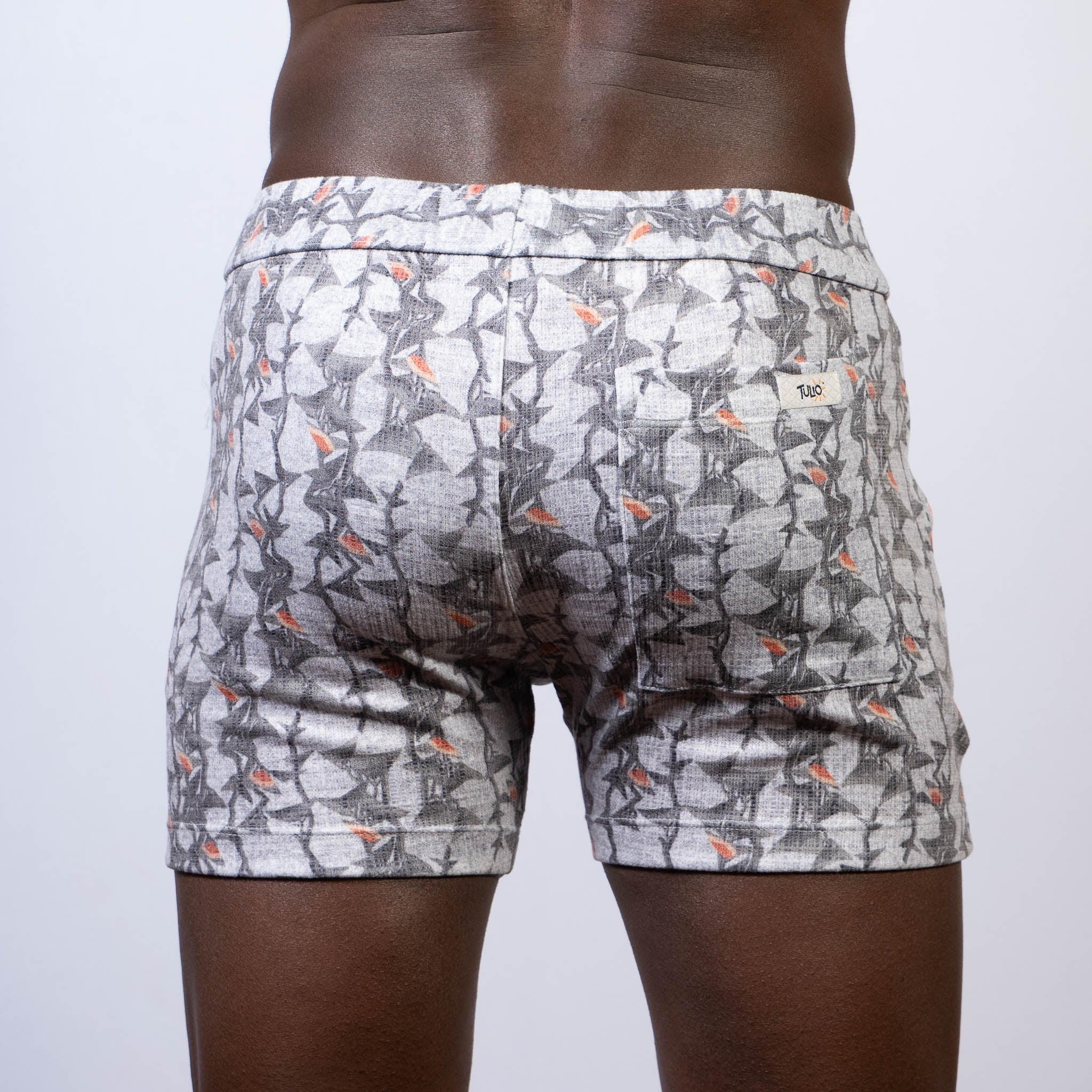 SHORTS DE LINO CON TEXTURA DE RAYAS VINTAGE
