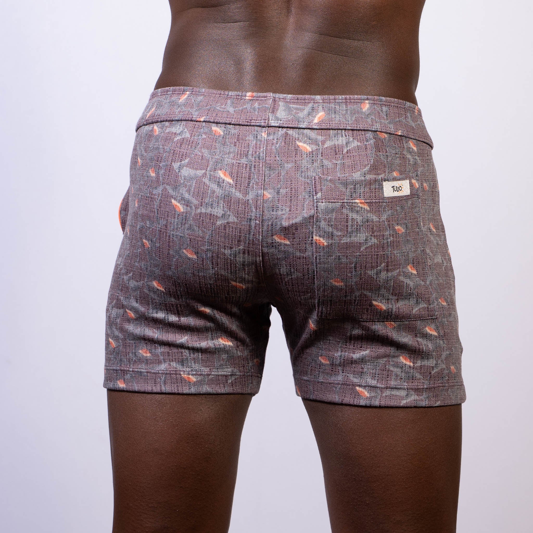 SHORTS DE LINO CON TEXTURA DE RAYAS VINTAGE