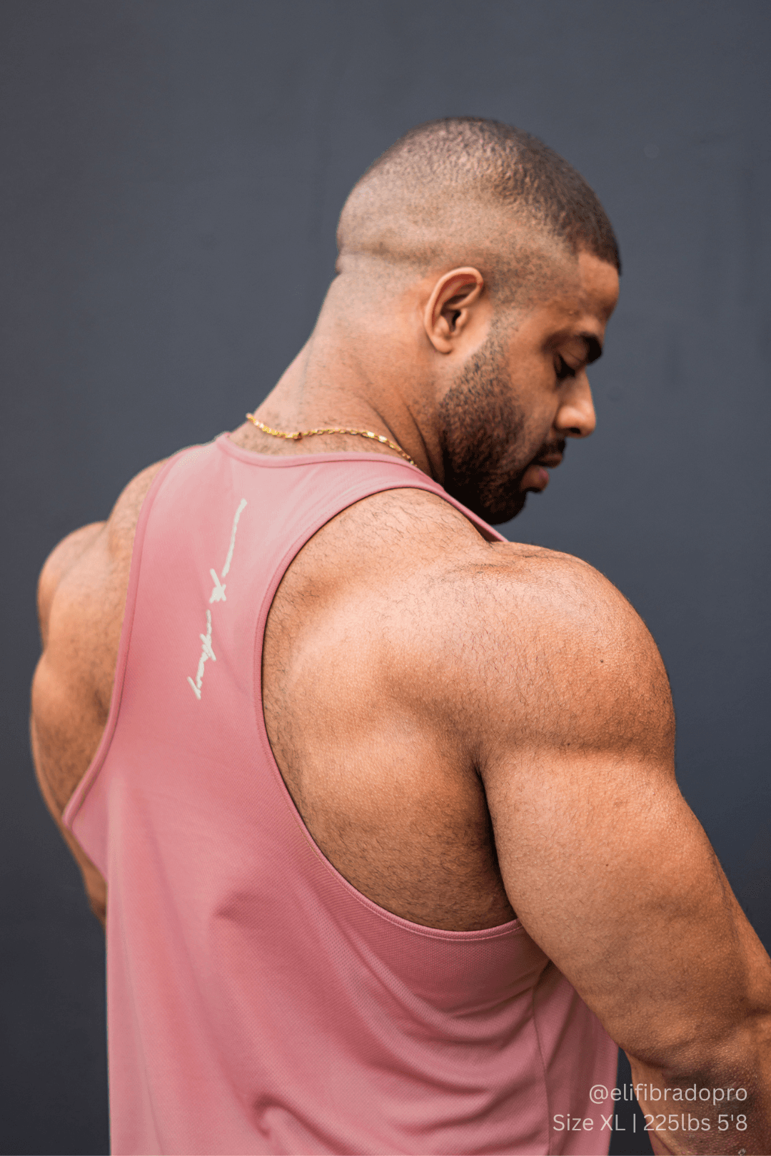 Jed North Fast-Dry Bodybuilding Workout Stringer - Salmon