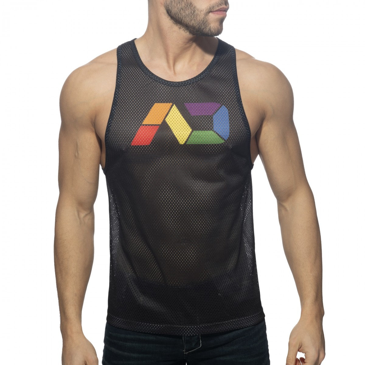 AD RAINBOW MESH TANK - DealByEthan.gay loves Addicted