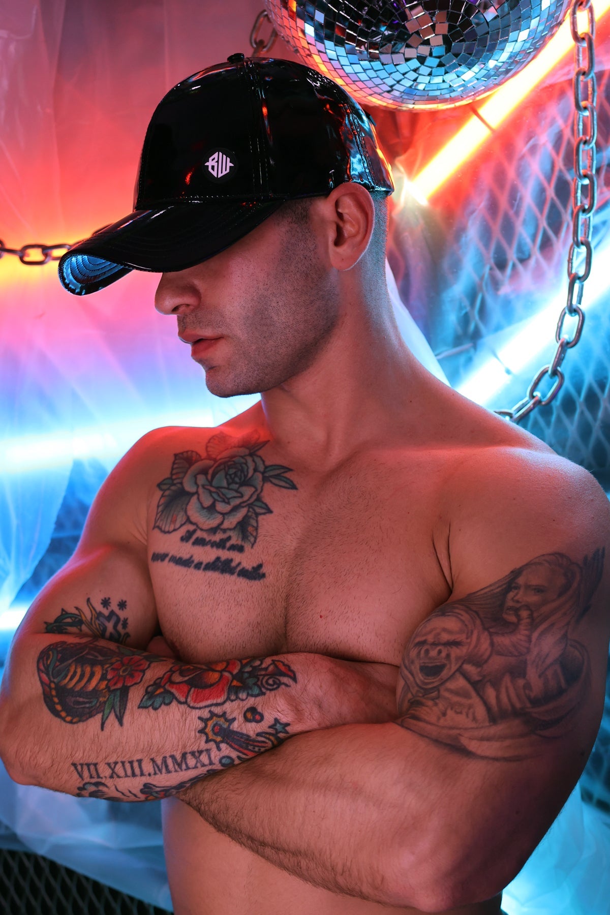 CYBER HOLO HAT - BLACK - DealByEthan.gay loves Breedwell