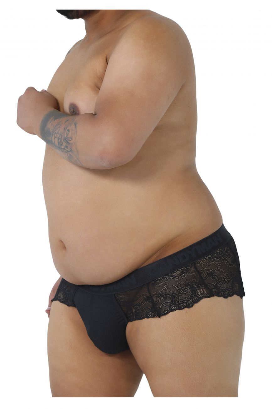 CandyMan 99304X Lace Thongs Color Black - DealByEthan.gay loves CandyMan
