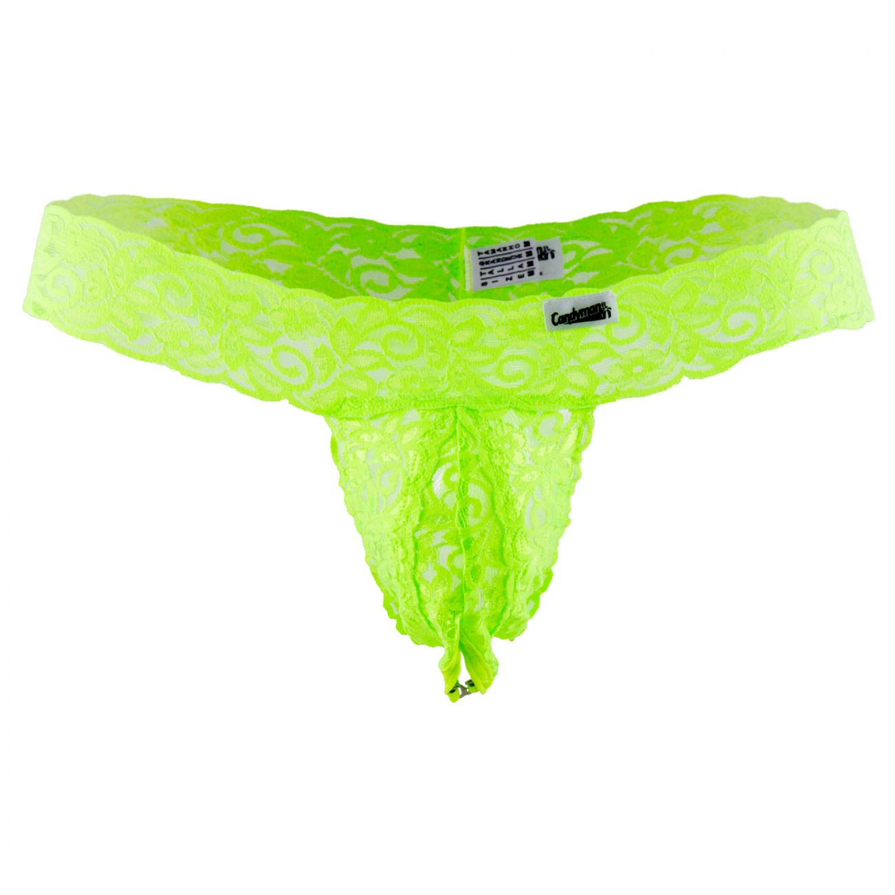 CandyMan 99315X Peek a Boo Lace Thongs Color Hot Green - DealByEthan.gay loves CandyMan