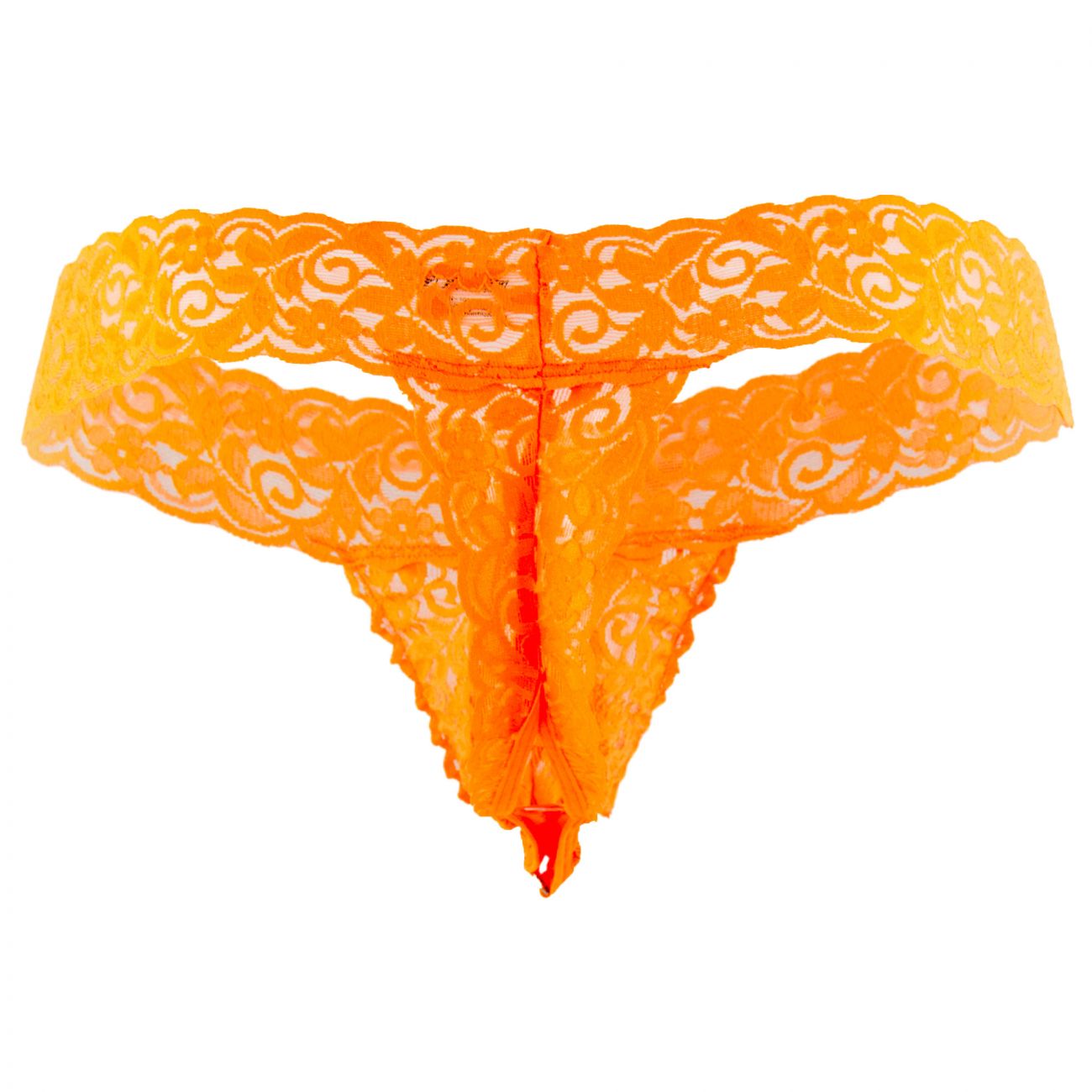 CandyMan 99315X Peek a Boo Lace Thongs Color Hot Orange - DealByEthan.gay loves CandyMan