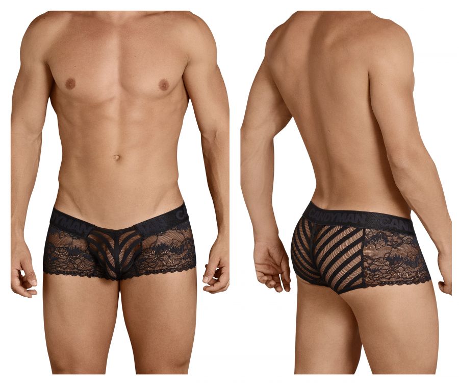 CandyMan 99393 Boxer Briefs Color Black - DealByEthan.gay loves CandyMan
