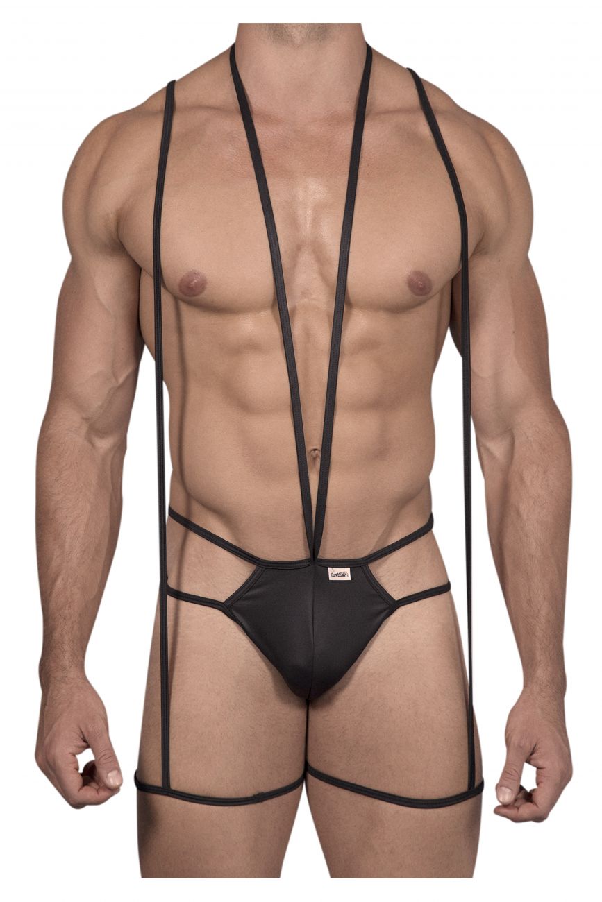 CandyMan 99470 Bodysuit Thongs Color Black - DealByEthan.gay loves CandyMan