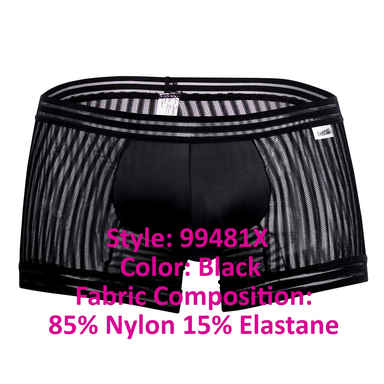 CandyMan 99481X Mesh Trunks Color Black - DealByEthan.gay loves CandyMan