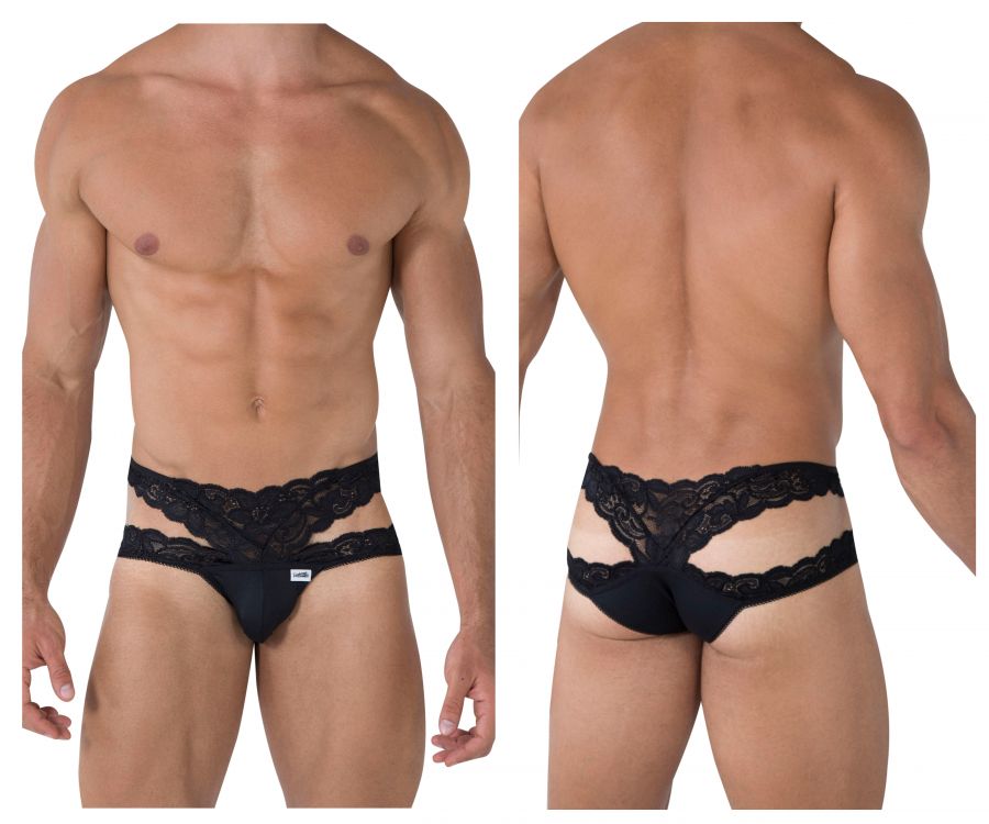 CandyMan 99487 Lace Double Bikini Color Black - DealByEthan.gay loves CandyMan