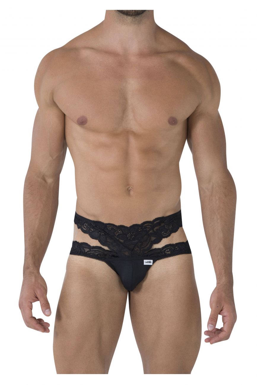 CandyMan 99487 Lace Double Bikini Color Black - DealByEthan.gay loves CandyMan