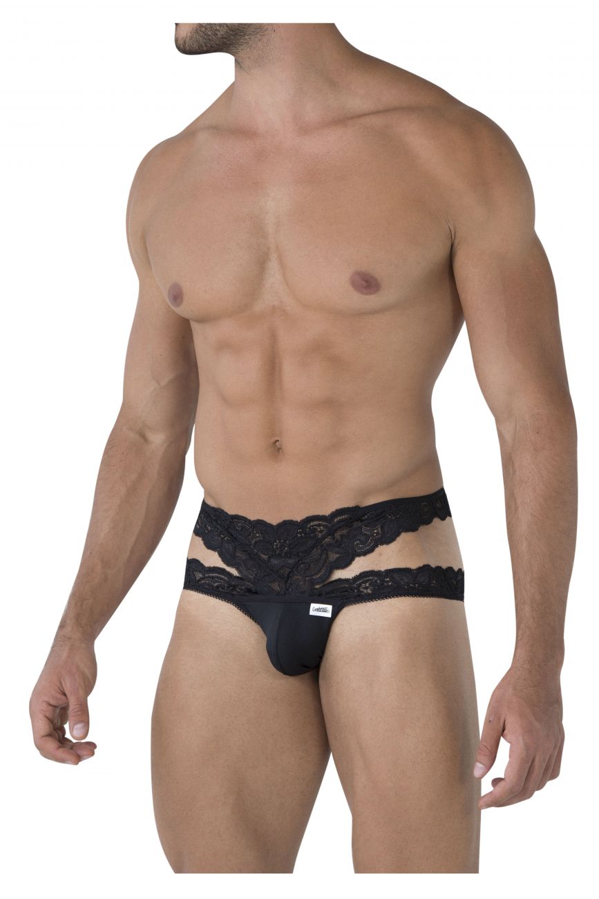 CandyMan 99487 Lace Double Bikini Color Black - DealByEthan.gay loves CandyMan
