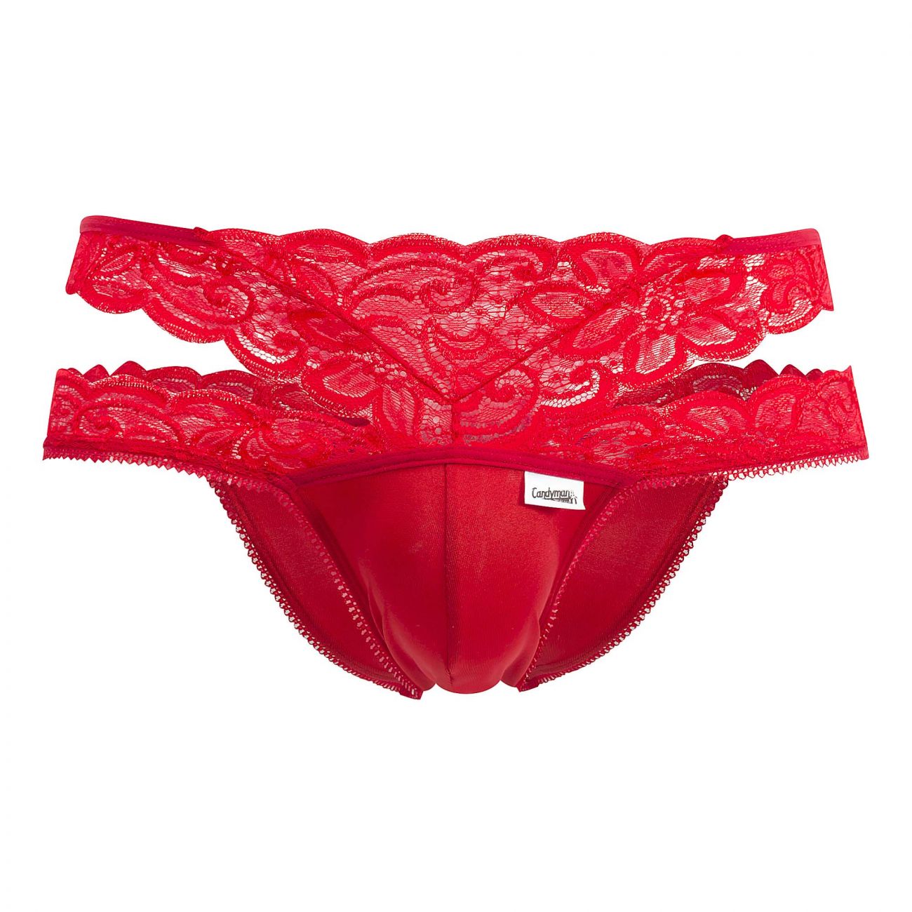 CandyMan 99487 Lace Double Bikini Color Red - DealByEthan.gay loves CandyMan