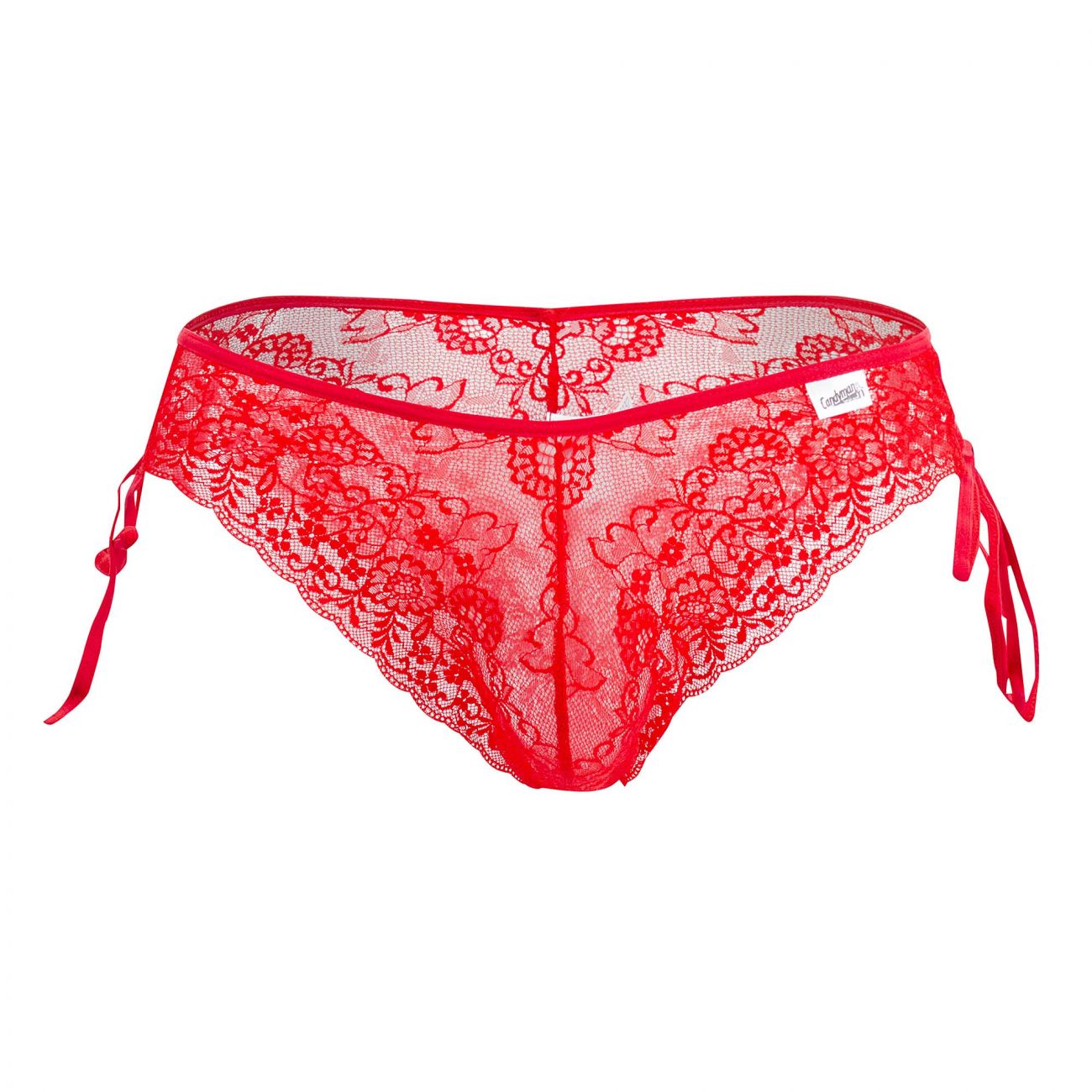 CandyMan 99488 Side Tie Lace Bikini Color Red - DealByEthan.gay loves CandyMan