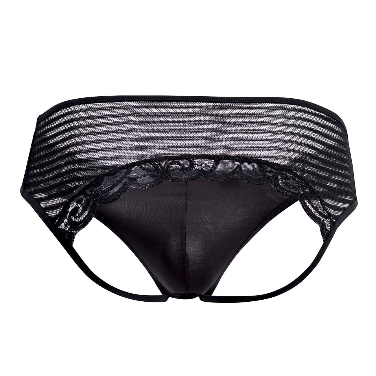 CandyMan 99490X Lace-Mesh Jockstrap Color Black - DealByEthan.gay loves CandyMan