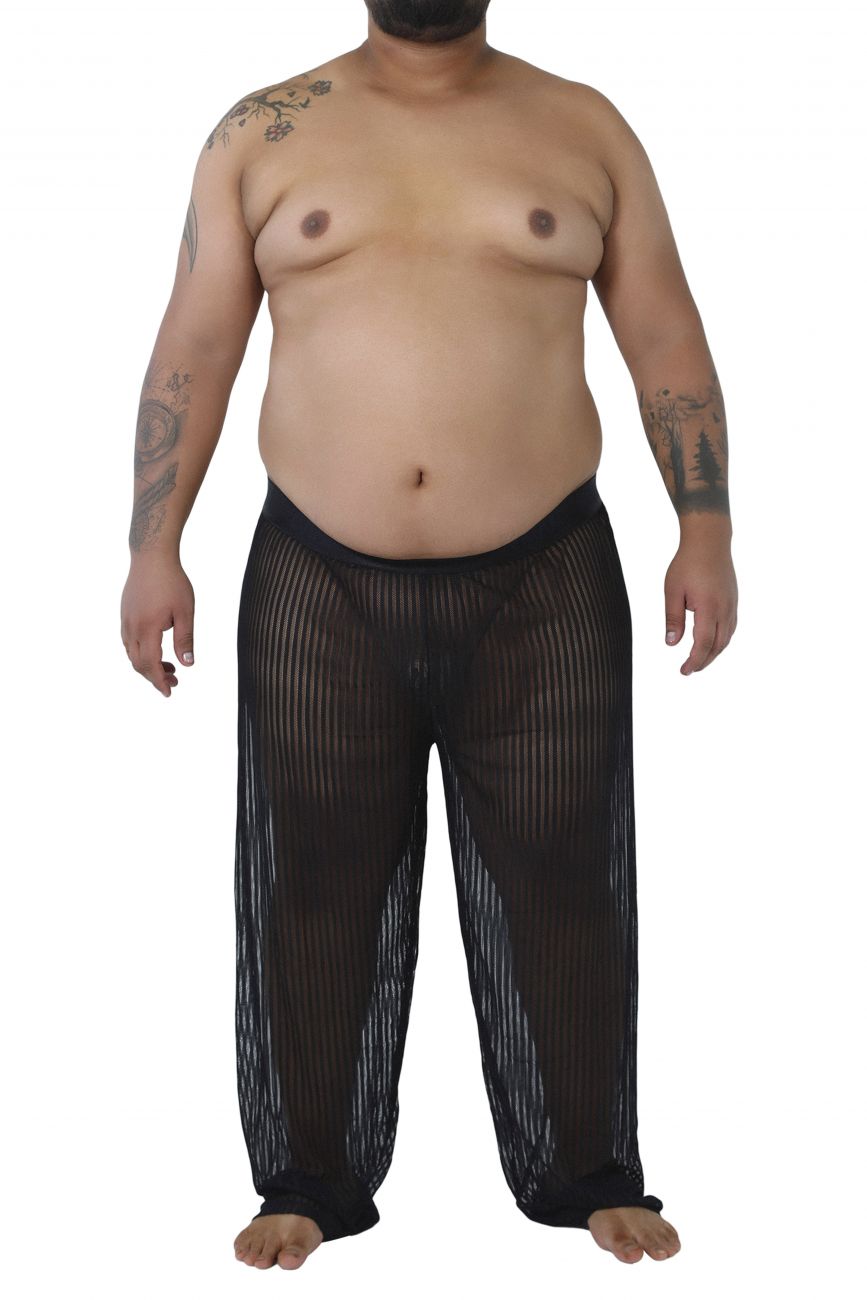 CandyMan 99496X Mesh Lounge Pants Color Black - DealByEthan.gay loves CandyMan