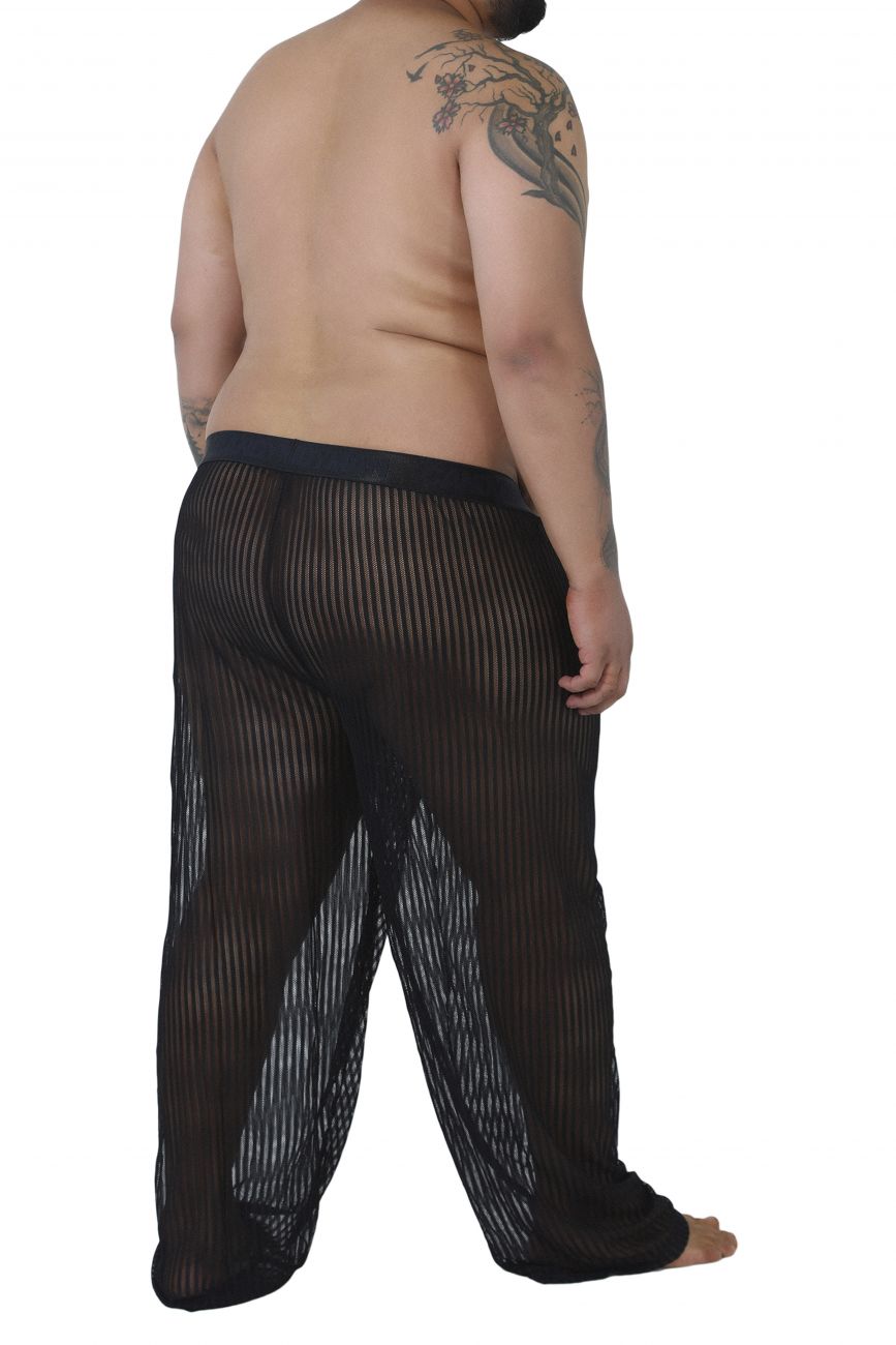 CandyMan 99496X Mesh Lounge Pants Color Black - DealByEthan.gay loves CandyMan