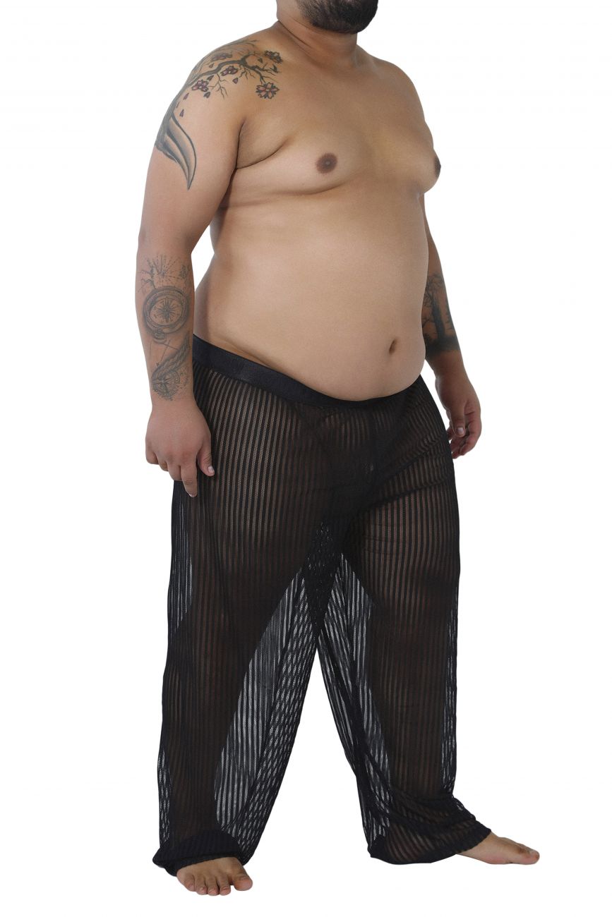 CandyMan 99496X Mesh Lounge Pants Color Black - DealByEthan.gay loves CandyMan