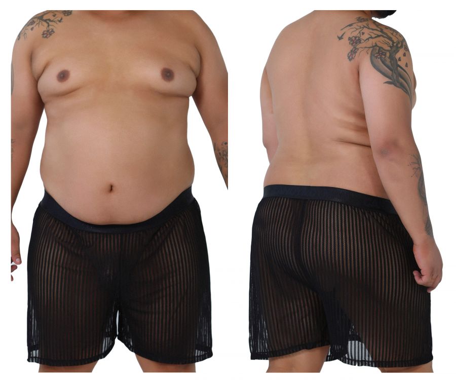 CandyMan 99497X Mesh Lounge Shorts Color Black - DealByEthan.gay loves CandyMan