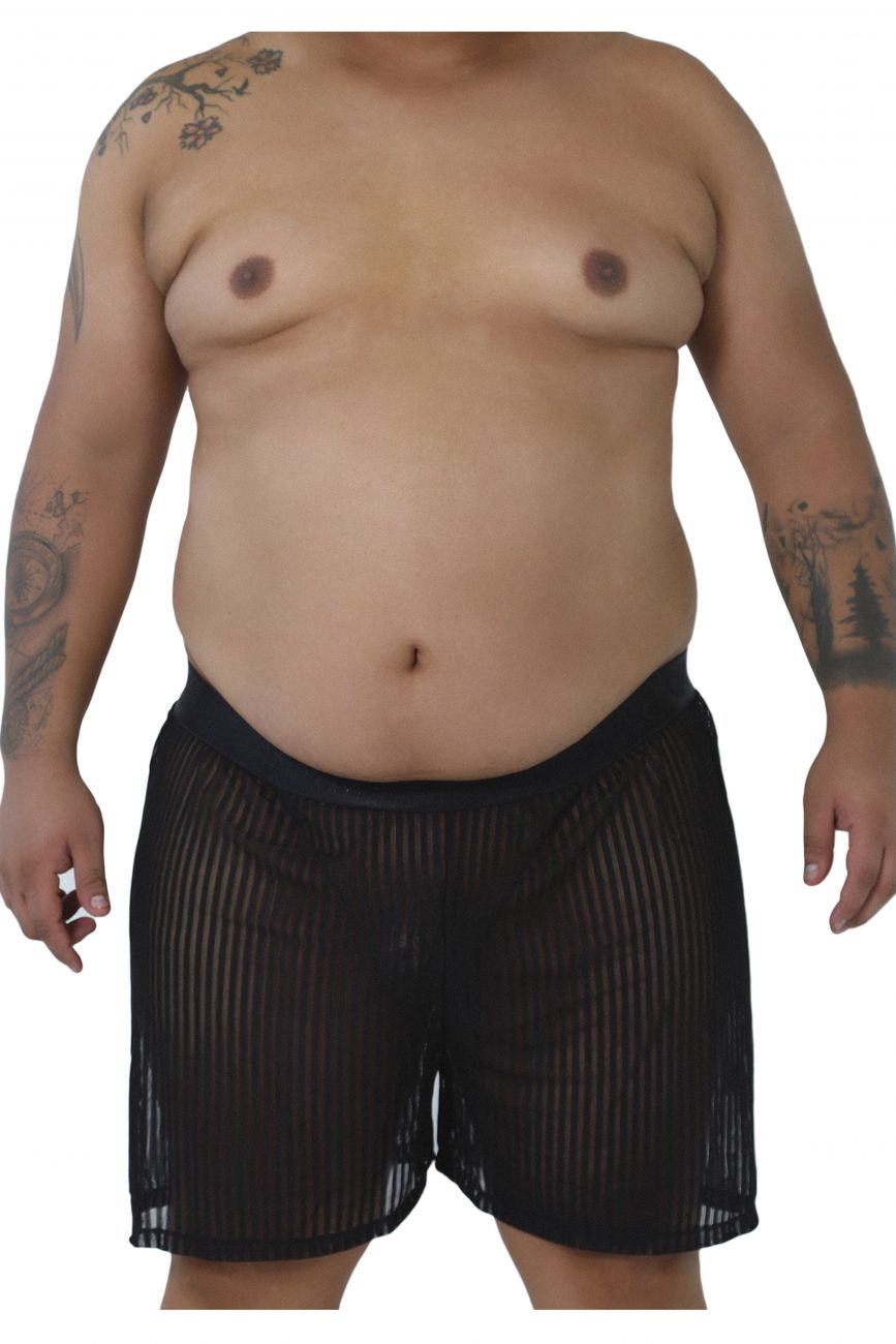 CandyMan 99497X Mesh Lounge Shorts Color Black - DealByEthan.gay loves CandyMan