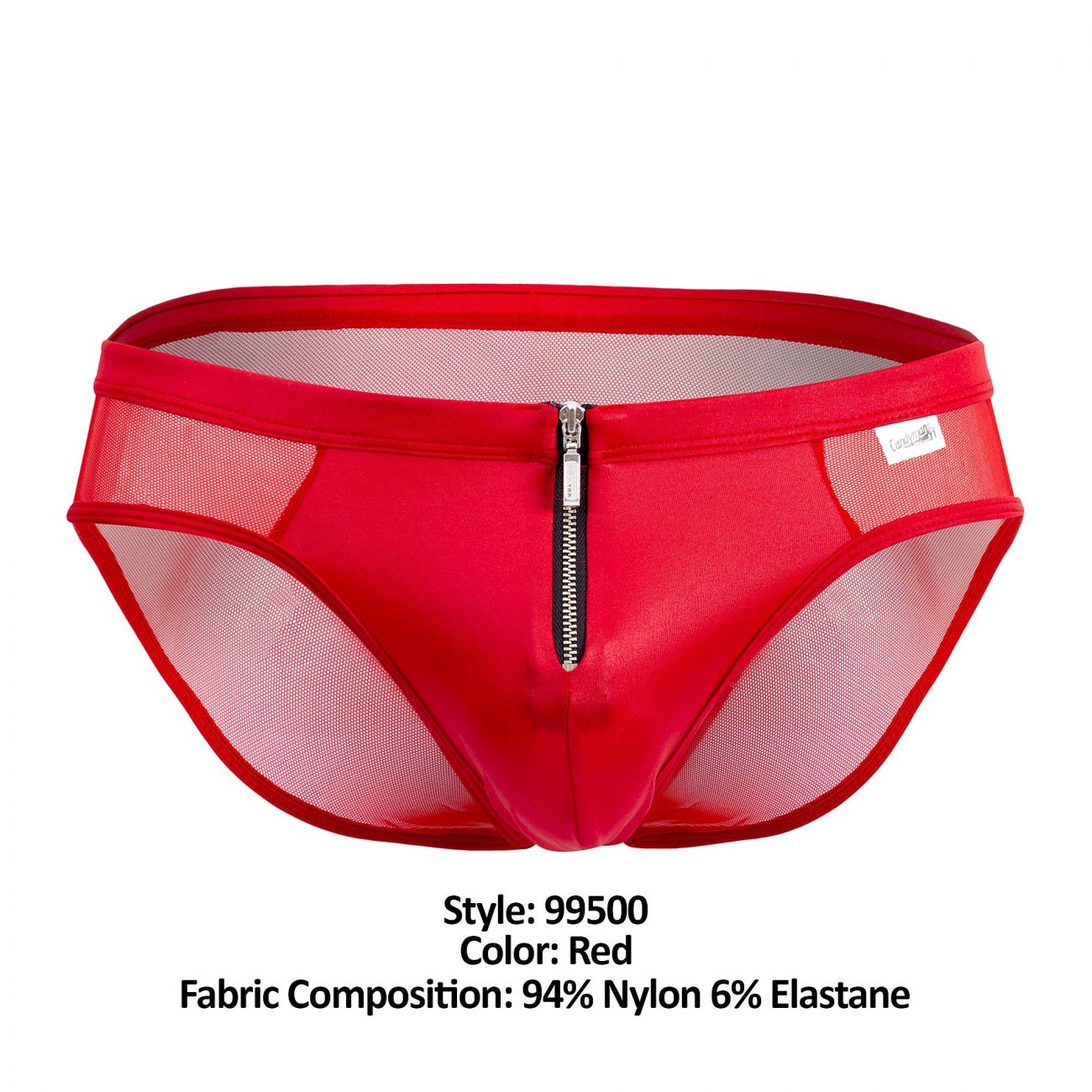 CandyMan 99500 Zipper-Mesh Bikini Color Red - DealByEthan.gay loves CandyMan