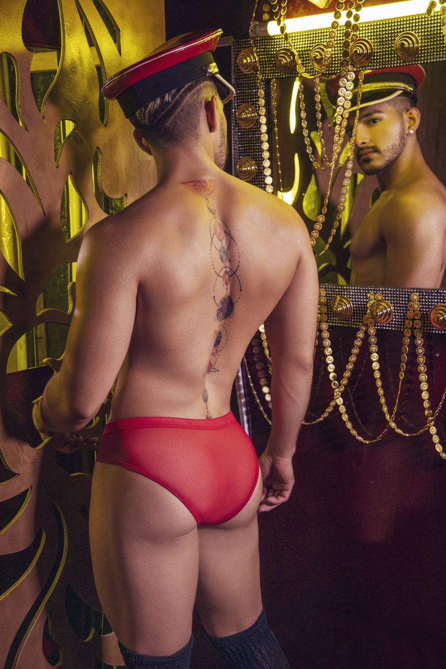 CandyMan 99500 Zipper-Mesh Bikini Color Red - DealByEthan.gay loves CandyMan