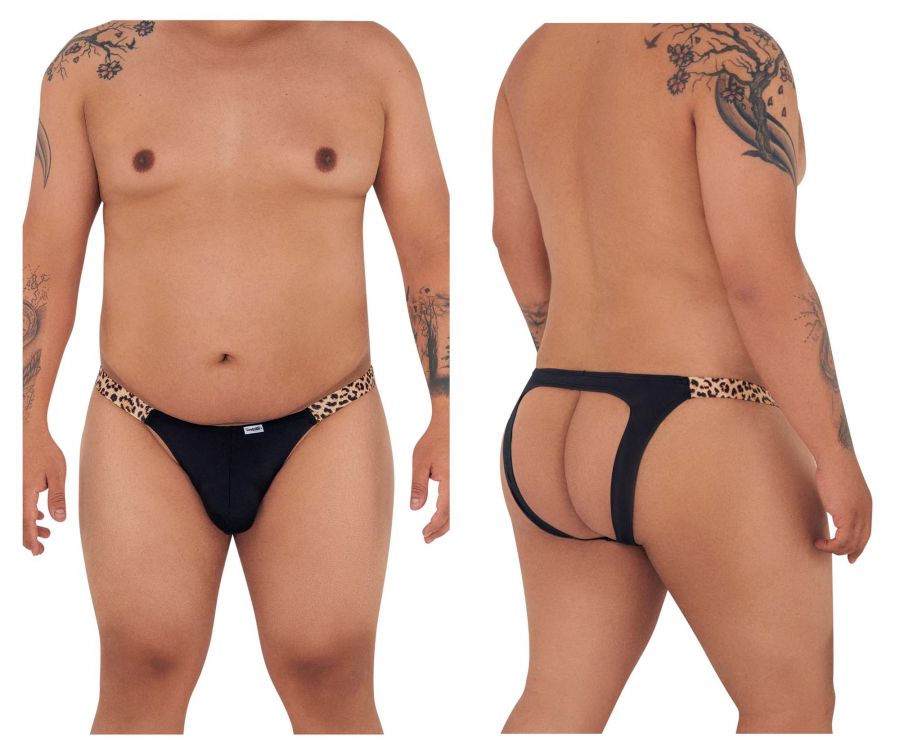CandyMan 99536X Bikini Jockstrap Color Black-Animal Print - DealByEthan.gay loves CandyMan