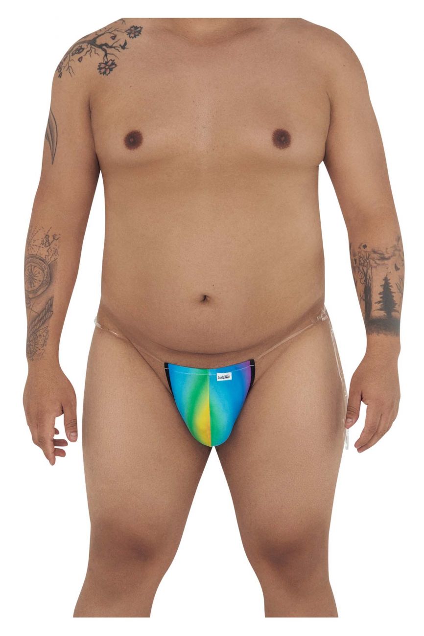 CandyMan 99571X Invisible Micro G-String Color Rainbow Prints - DealByEthan.gay loves CandyMan