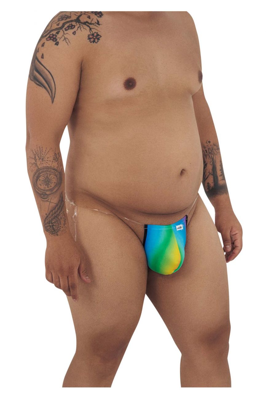 CandyMan 99571X Invisible Micro G-String Color Rainbow Prints - DealByEthan.gay loves CandyMan