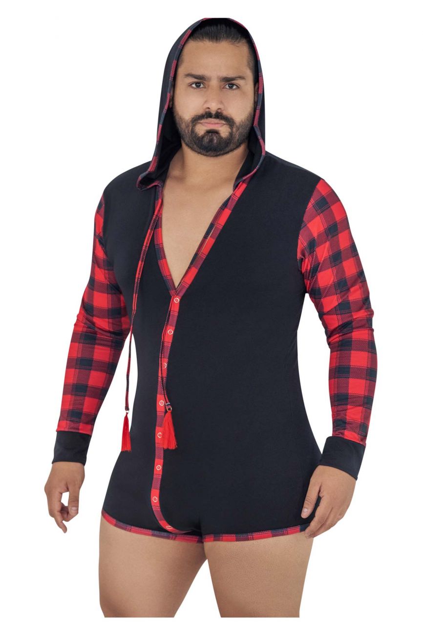 CandyMan 99575X Hoodie Bodysuit Color Black - DealByEthan.gay loves CandyMan