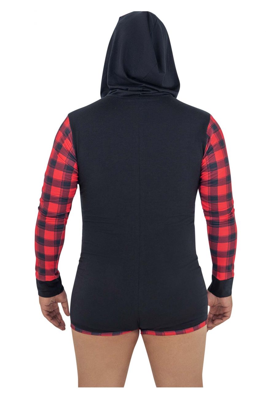 CandyMan 99575X Hoodie Bodysuit Color Black - DealByEthan.gay loves CandyMan