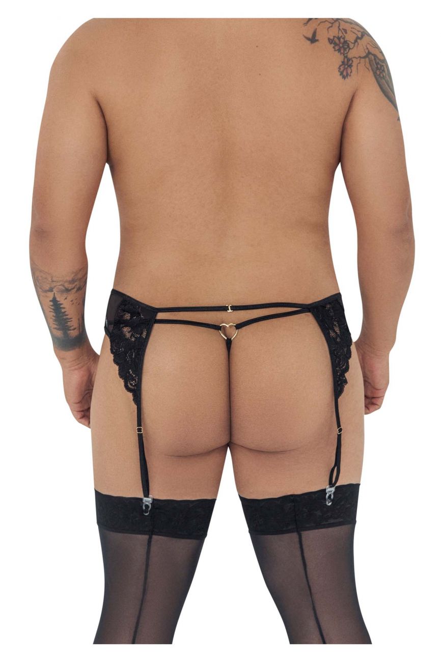CandyMan 99589X Lace Garther G-String Color Black - DealByEthan.gay loves CandyMan