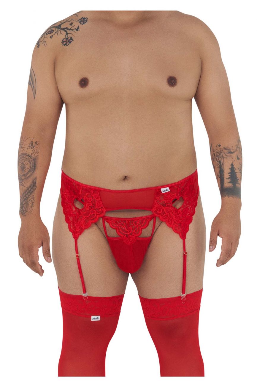 CandyMan 99589X Lace Garther G-String Color Red - DealByEthan.gay loves CandyMan
