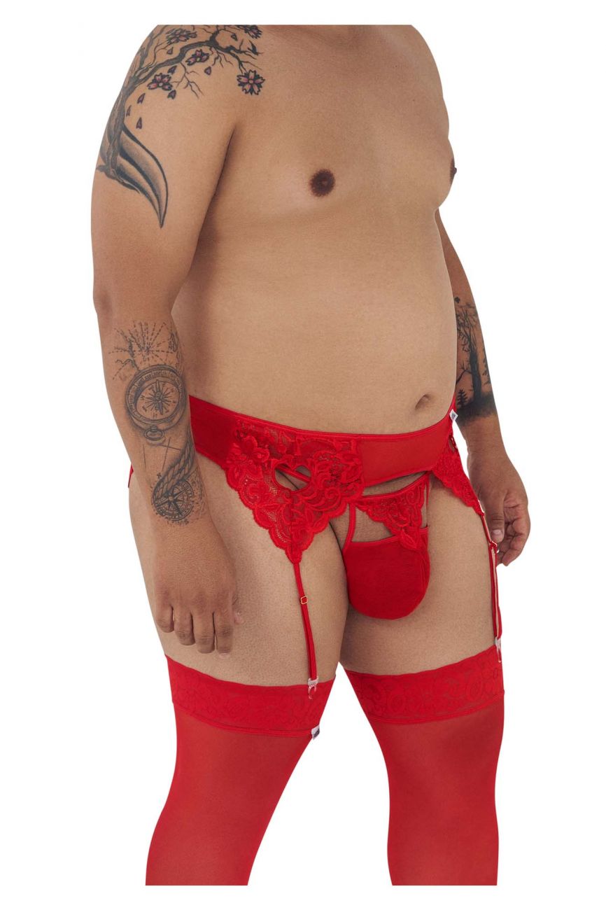 CandyMan 99589X Lace Garther G-String Color Red - DealByEthan.gay loves CandyMan