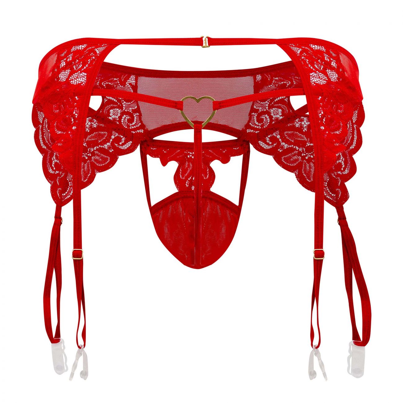 CandyMan 99589X Lace Garther G-String Color Red - DealByEthan.gay loves CandyMan