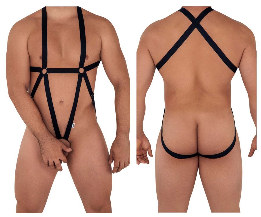 CandyMan 99607 Protuder Bodysuit Color Black - DealByEthan.gay loves CandyMan