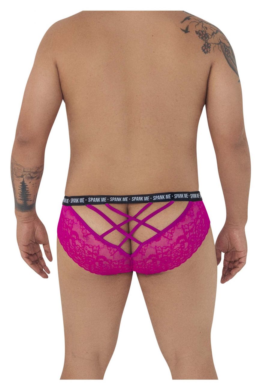 CandyMan 99615X Spank Me Lace Briefs Color Pink - DealByEthan.gay loves CandyMan