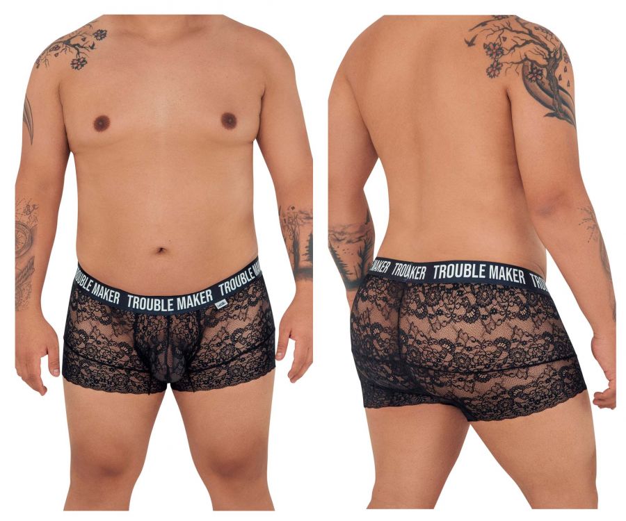 CandyMan 99616X Trouble Maker Lace Trunks Color Black - DealByEthan.gay loves CandyMan