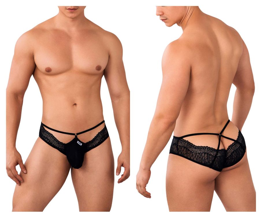 CandyMan 99624 Lace Briefs Color Black - DealByEthan.gay loves CandyMan