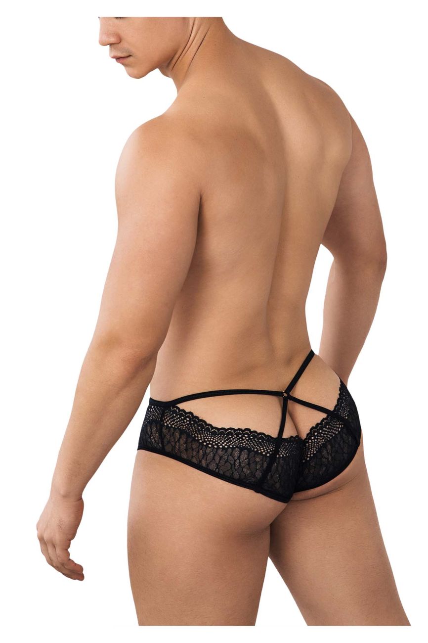 CandyMan 99624 Lace Briefs Color Black - DealByEthan.gay loves CandyMan