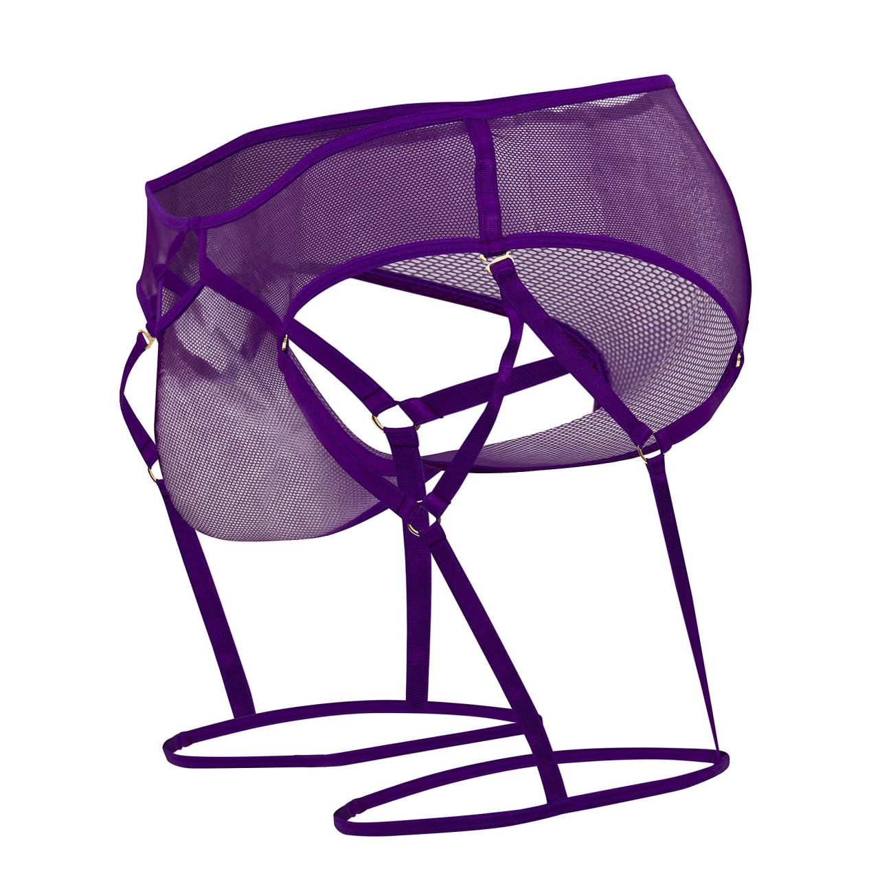 CandyMan 99625 Mesh Garter Briefs Color Purple - DealByEthan.gay loves CandyMan