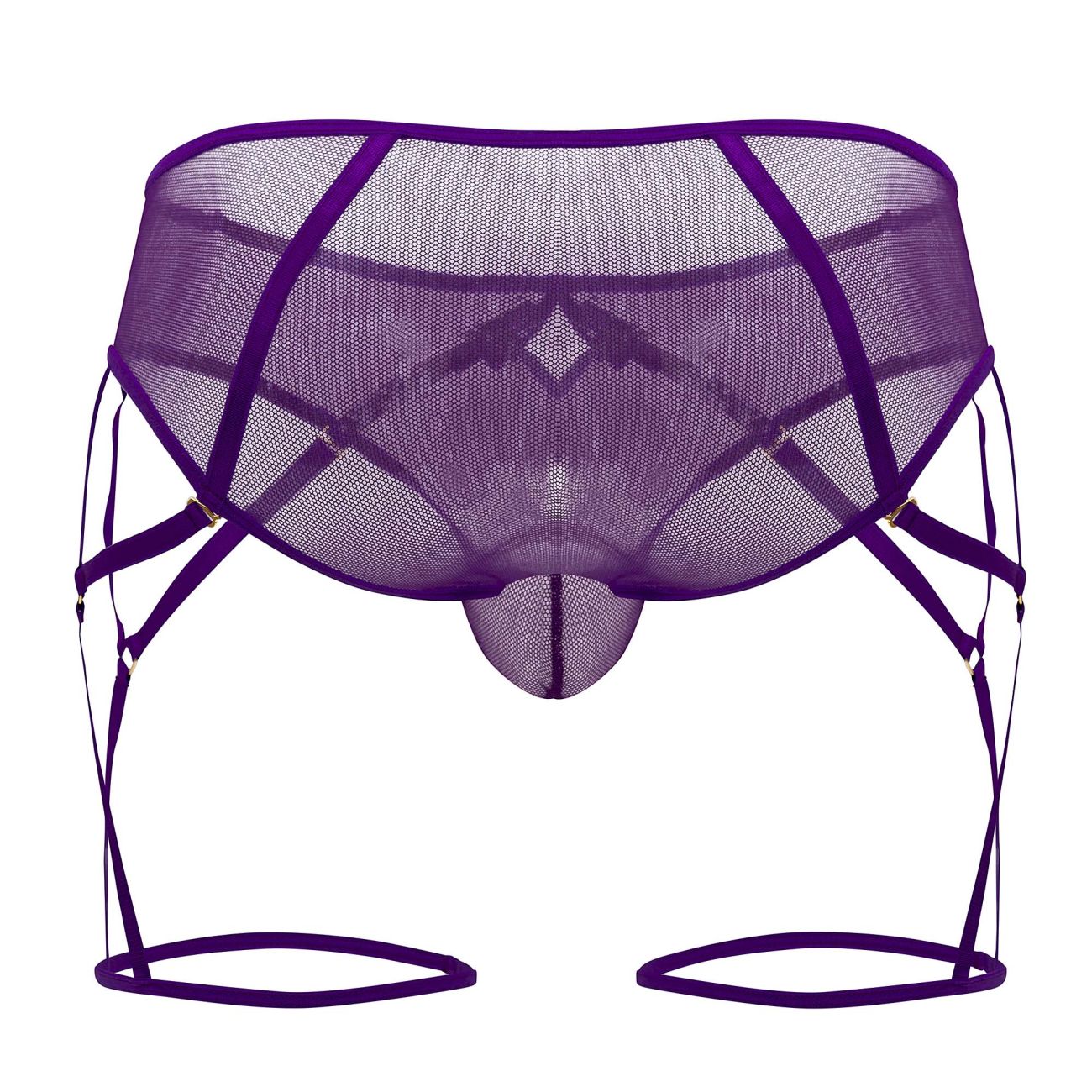 CandyMan 99625 Mesh Garter Briefs Color Purple - DealByEthan.gay loves CandyMan