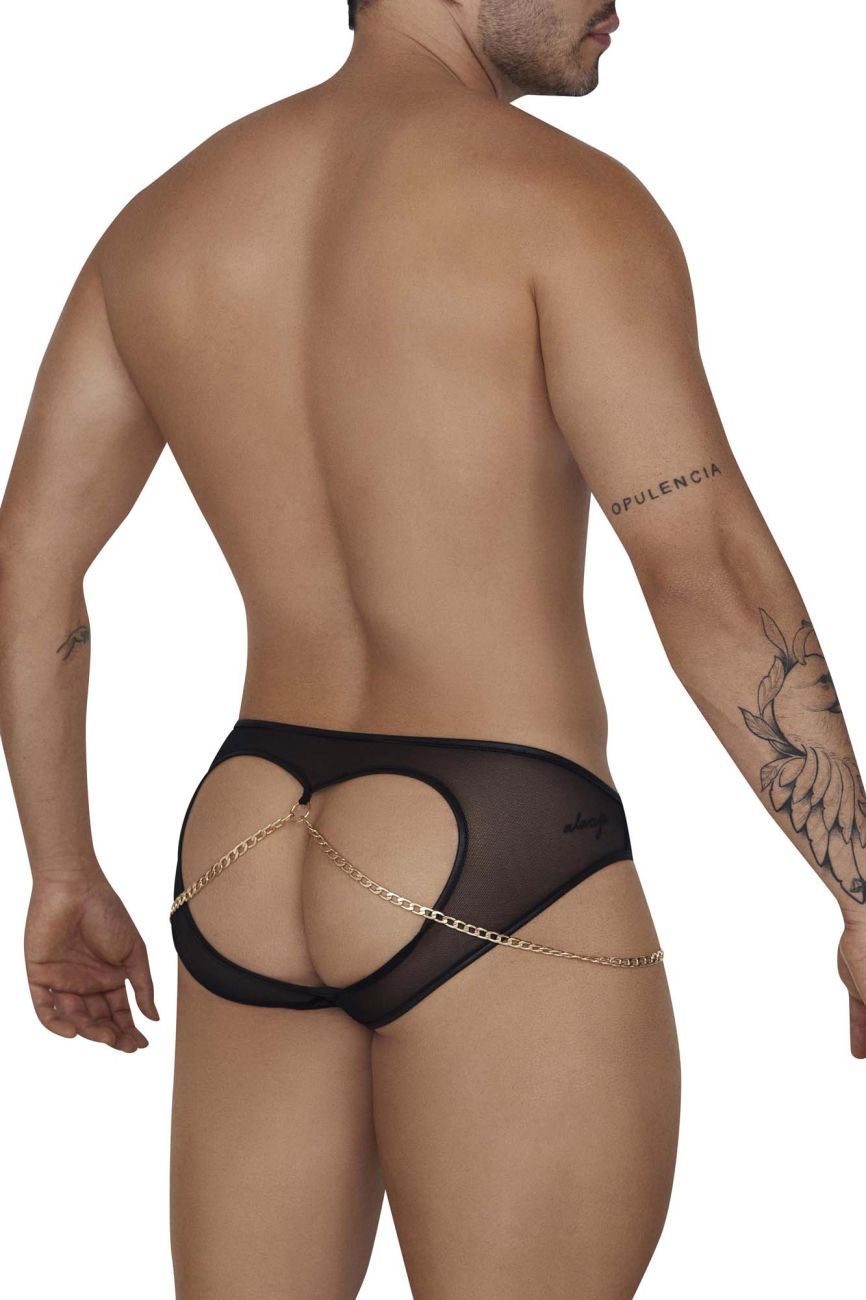 CandyMan 99672 Chain Jock Briefs Color Black - DealByEthan.gay loves CandyMan