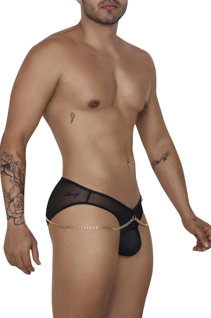 CandyMan 99672 Chain Jock Briefs Color Black - DealByEthan.gay loves CandyMan