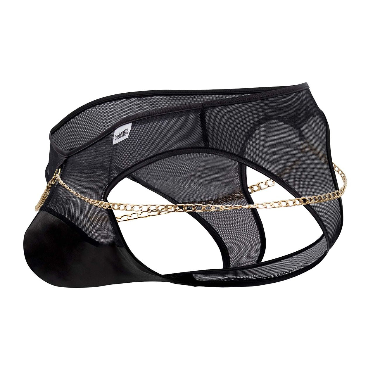 CandyMan 99672 Chain Jock Briefs Color Black - DealByEthan.gay loves CandyMan