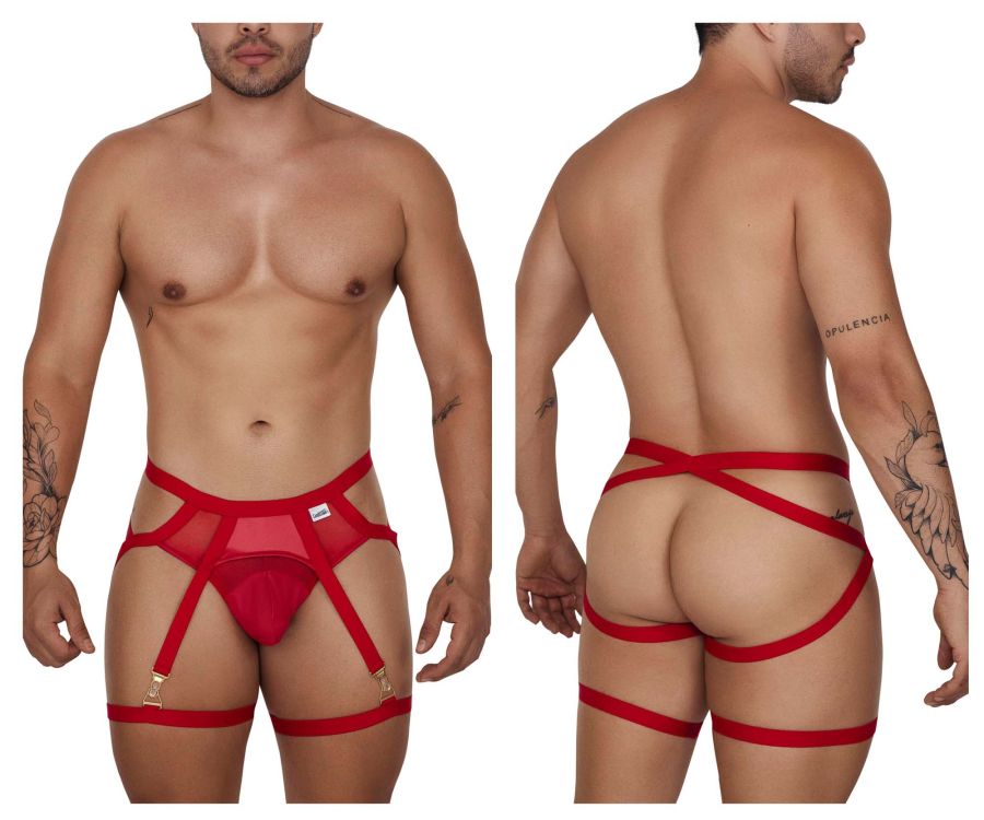 CandyMan 99675 Garter Jock Two Piece Set Color Red - DealByEthan.gay loves CandyMan