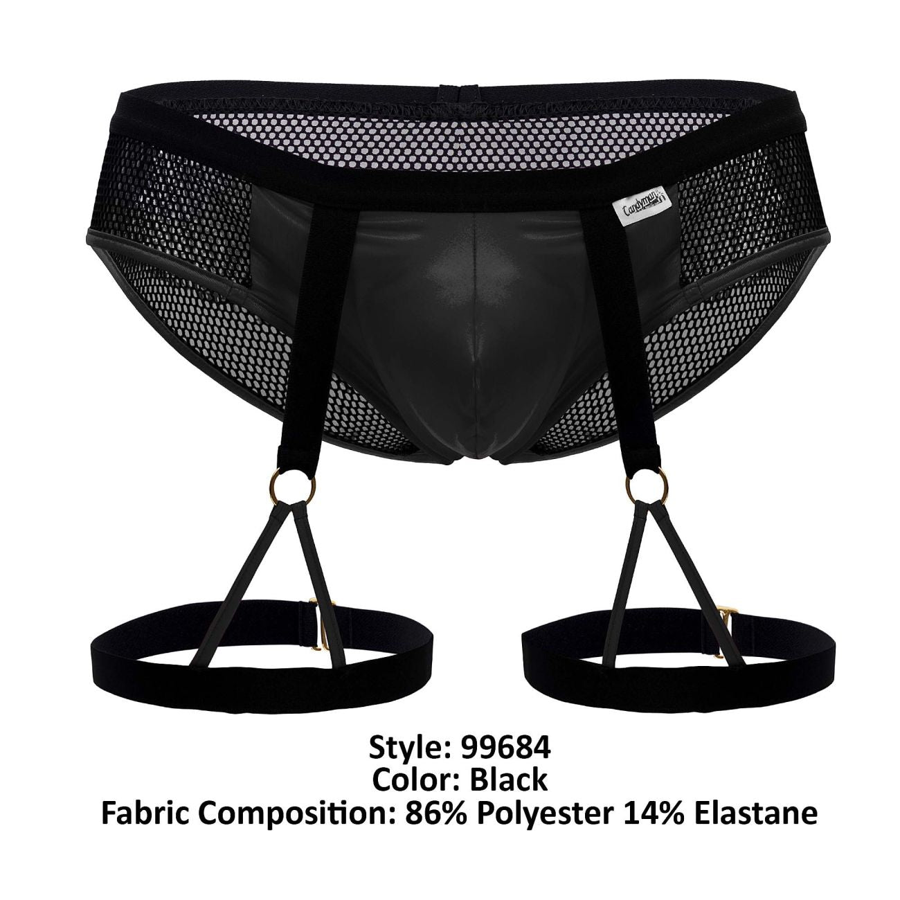 CandyMan 99684 Garter Briefs Color Black - DealByEthan.gay loves CandyMan