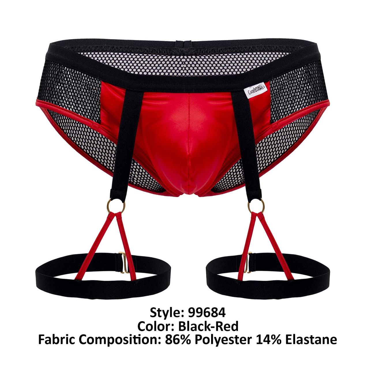 CandyMan 99684 Garter Briefs Color Black - DealByEthan.gay loves CandyMan